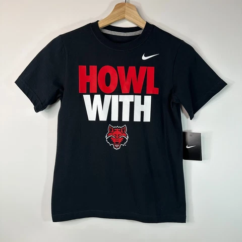 Nike Arkansas State Red Wolves T-Shirt Tee Black Boys Small S Cover