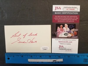 CARTOLINA VINTAGE NHL HOCKEY FIRMATA A MANO GORDIE HOWE 3X5 CON JSA COA (DS) 71422 - Foto 1 di 1