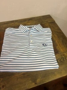 Peter Millar Sommer Comfort M gestreiftes Golfshirt mit Logo. Top Zustand - Bild 1 von 4