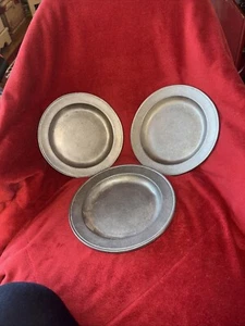 Lot of 3 Pewtarex Salad Plates - 7" - Olde Country Reproductions - Picture 1 of 3