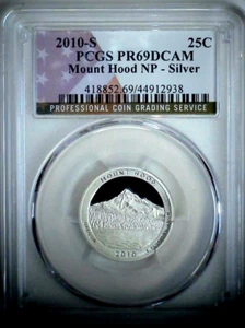 2010-S 25C ATB Quarter Mount Hood PCGS PR69 DCAM 90% Silver 23llhr0730 - Picture 1 of 4