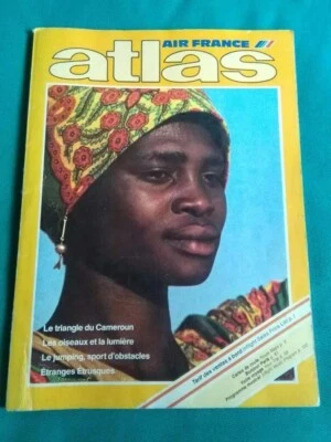 ATLAS AIR FRANCE AIR ROUTES AÉREOS - Itinerarios de vuelo - Mapas - 1980 Foto 1 de 4