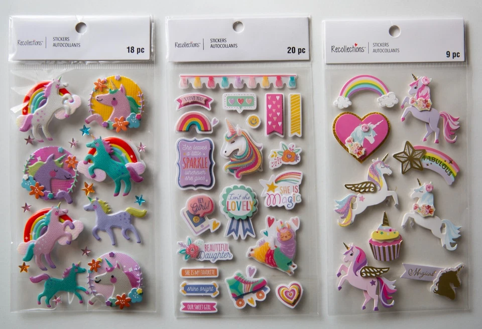 Recollections Stickers, Unicorn Theme, You Pick! - Image 1 of 1