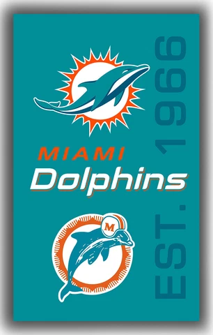 Miami Dolphins Football Team Memorable Flag 90x150cm 3x5ft Fan Best Banner Cover