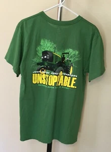 NEW John Deere Men’s t-shirt (Size M) "Unstoppable" Green Short Sleeve NWT - Picture 1 of 3