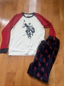U.S. Polo Youth Boys Sz 18 pajama set Holiday Christmas - Picture 1 of 6