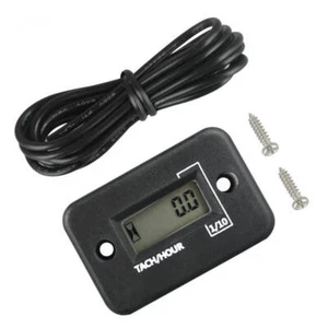 Digital Tachometer Chainsaw Engine Tach Hour Meter Lawn Mower Black 2/4 Stroke # - Picture 1 of 9