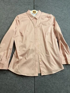 Banana Republic Dress Shirt Women 14 Pink Cotton Tailored Fit Long Sleeve Formal - Picture 1 of 8