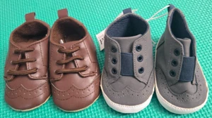 Childrens Place, Little Treasure Baby Boys Shoes 0-3 / 0-6 Months Brown, Gray - Picture 1 of 13