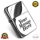 WINDPROOF SILVER METAL LIGHTER WITH FREE ENGRAVING, PERSONALISED YOUR LIGHTER