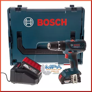 BOSCH 18v CORDLESS COMBI DRILL, 2 x 2Ah Li BATTERIES IN CARRY CASE BUNDLE - Picture 1 of 2