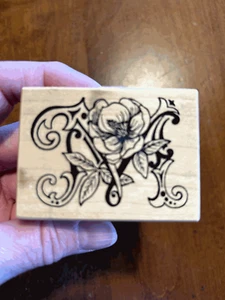 Stempel PSX F- 1112 BOTANICAL LETTER M Alphabet Monogramm Initialen Magnolie - Bild 1 von 2
