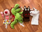 Ikea Hand Puppet Lot of 4 Moose Unicorn Clown Dragon Toys Pretend Play