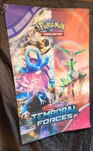 Pokemon Scarlet & Violet Temporal Force cloth Banner - Picture 1 of 1