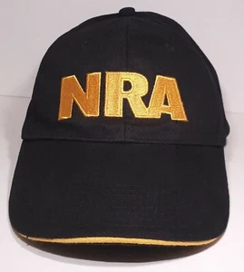 NRA Adulto Negro Bordado Logotipo y Bandera Ajustable Gorra de Algodón Sombrero - Imagen 1 de 12