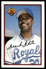 1989 Bowman Baseball Card Frank White AA Kansas City Royals #122