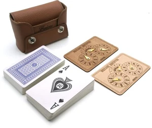 Leather Bezique card game set - Picture 1 of 4