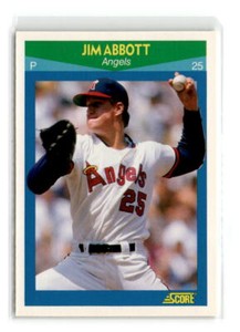 1990-Score Rising Stars -#5-Jim Abbott -California Angels