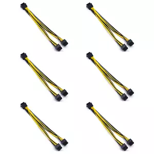 Lot of 65 PCI-E 8 Pin to Dual 6/8pin PCI express GPU Power Adapter Splitter - Picture 1 of 8