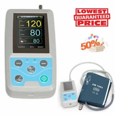 CONTEC Ambulatory Blood Pressure Monitor+Software 24h NIBP Holter ABPM50 Sale