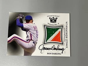 Ron Darling 2021 Sportkings Volume 3 Autograph Memorabilia 3-Color Relic Mets - Picture 1 of 3