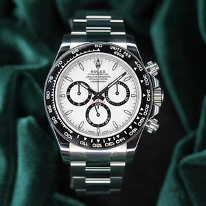 2025 NEW UNWORN Rolex Daytona Panda White Dial Stainless Steel FULL SET 126500LN - Picture 1 of 21