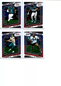4 tarjetas base de papel aluminio rojo y azul Panini Absolute Football Jacksonville Jaguars 2024 - Imagen 1 de 2