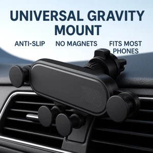 Soporte Gravedad Telefono Celular Auto Rejilla Estable iPhone Android Universal - Picture 1 of 17