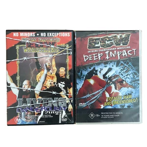 ECW Deep Impact Uncensored Living Dangerously 2000 DVD Lot Extreme Wrestling - Picture 1 of 5