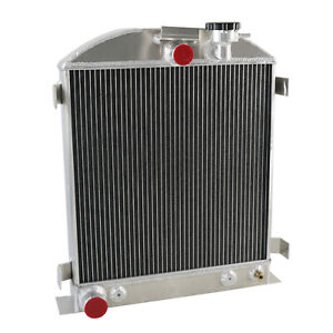 4 Rows Aluminum Radiator For 1930-1932 Ford Model A B Sedan Delivery 3.3L l4 GAS