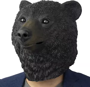 AQKILO Máscara de Oso Negro Animal Salvaje Látex Cabeza Completa Máscaras Realistas Vestido Elegante f - Imagen 1 de 12
