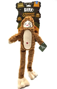 BarkBox Hairy Henderson Bigfoot Plush Squeaky Tug & Shake Dog Toy 17" - Afbeelding 1 van 13