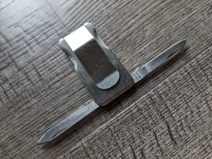 Vintage Money Clip Folding Pocket Knife Made In Hong Kong - Picture 1 of 10