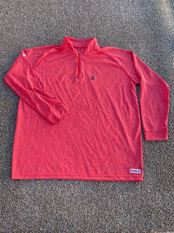 Los Angeles Angels Jacket Mens XL Red 1/4 Zip Pullover Stitches MLB Baseball Men Cover