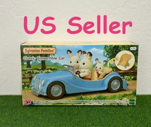Sylvanian Families Automobile convertibile classica blu Calico Critters - Foto 1 di 4