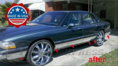 1992-1994 Buick Park Avenue Rocker Panel Body Trim Molding Stainless FL 4" - Image 1 of 3