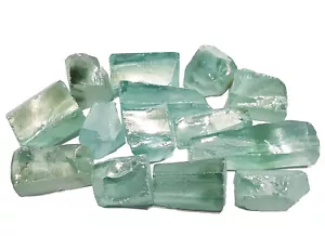 Natural Aquamarine Color Zircon Rough Cambodia Uncut Shape Variations - Picture 1 of 11