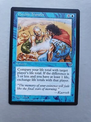 Psychic Transfer, MTG Mirage (1996), Rare Blue Sorcery NM - Image 1 of 2