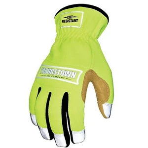 Youngstown Glove Hi Viz Cut Resistant Hybrid Safety Work Gloves For Men Kevlar - Picture 1 of 8