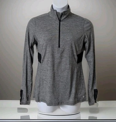 Layer 8 Womens Size L Pullover Quick Dry 1/4 Zip Thumb holes Athletic Wear - Image 1 of 4