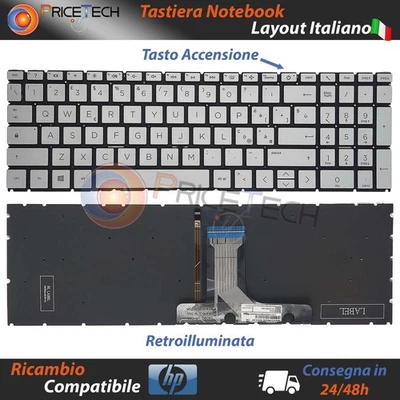 Tastiera Italiana per Notebook HP Pavilion 15-ER 15-EG 15-EH (Retroilluminata)