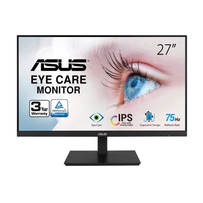 ASUS 27 Inch Full HD Monitor IPS 1920x1080 Adaptive Sync VESA Mount Eye Care - Image 1 of 4