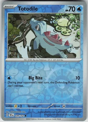 Pokemon Totodile 039/162 SV05: Temporal Forces Common NM - Image 1 of 2