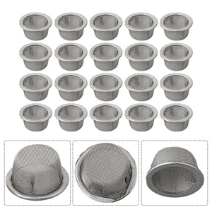 20xSmoking Pipe Stainless Steel Screen FiltersScreen Steel Mesh Concave Bowl - Picture 1 of 24