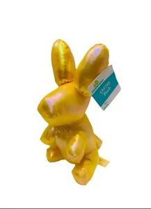 Yellow Iridescent Balloon Party Animal Bunny Rabbit Plush Stuffed Animal 9” New - Picture 1 of 4