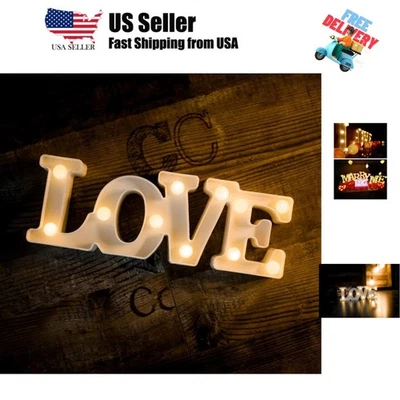 Letras iluminadas de carpa | Letras de amor iluminadas con pilas | Marca LED... Foto 1 de 4