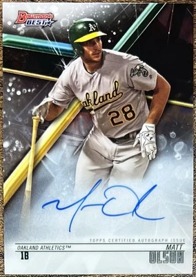 Bowman’s Best Matt Olson 2018 automático #B18-MO Oakland Athletics Foto 1 de 2