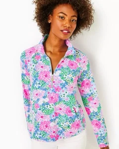 Lilly Pulitzer 🌸 Multi Lil Soirée Todo el Día Flora Melena Popover Cremallera Talla Grande - Imagen 1 de 4
