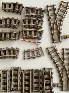 lego eisenbahn 9v schienen Konvolut weichen gerade Schienen kurven - Bild 1 von 8