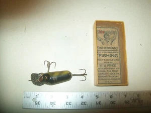 2" South Bend Dive -Oreno Perch Finish Vintage Fishing Lure Wood with Tack Eyes - Picture 1 of 7
